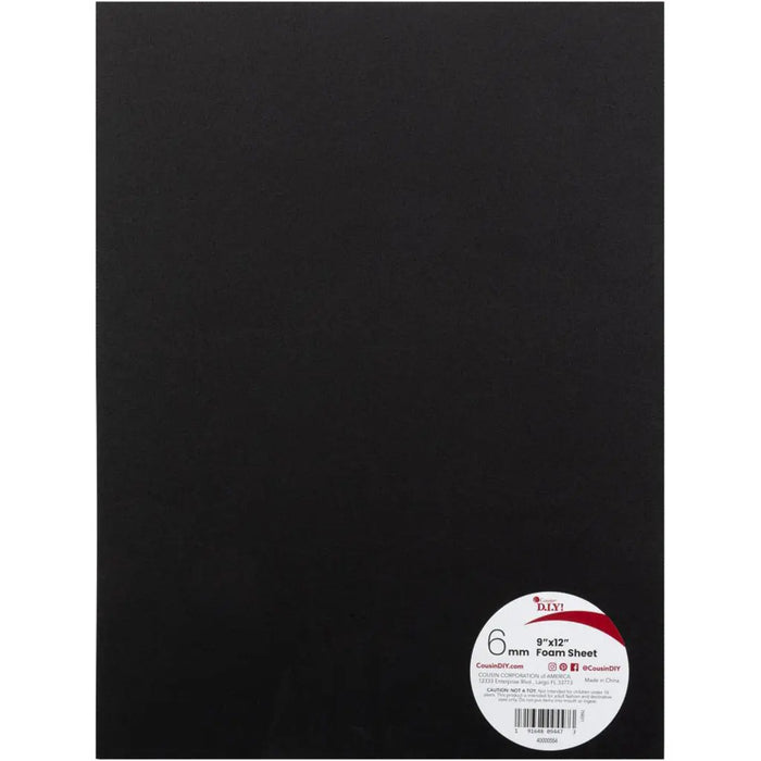 CousinDIY Foam Sheet 9"X12" 6mm Black