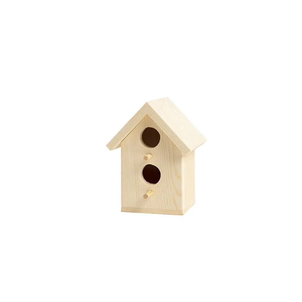 CousinDIY Unfinished Wood Birdhouse 3.25"x2.75"x4" Double Hole