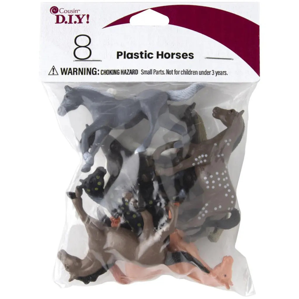 CousinDIY Plastic Horses 8/Pkg