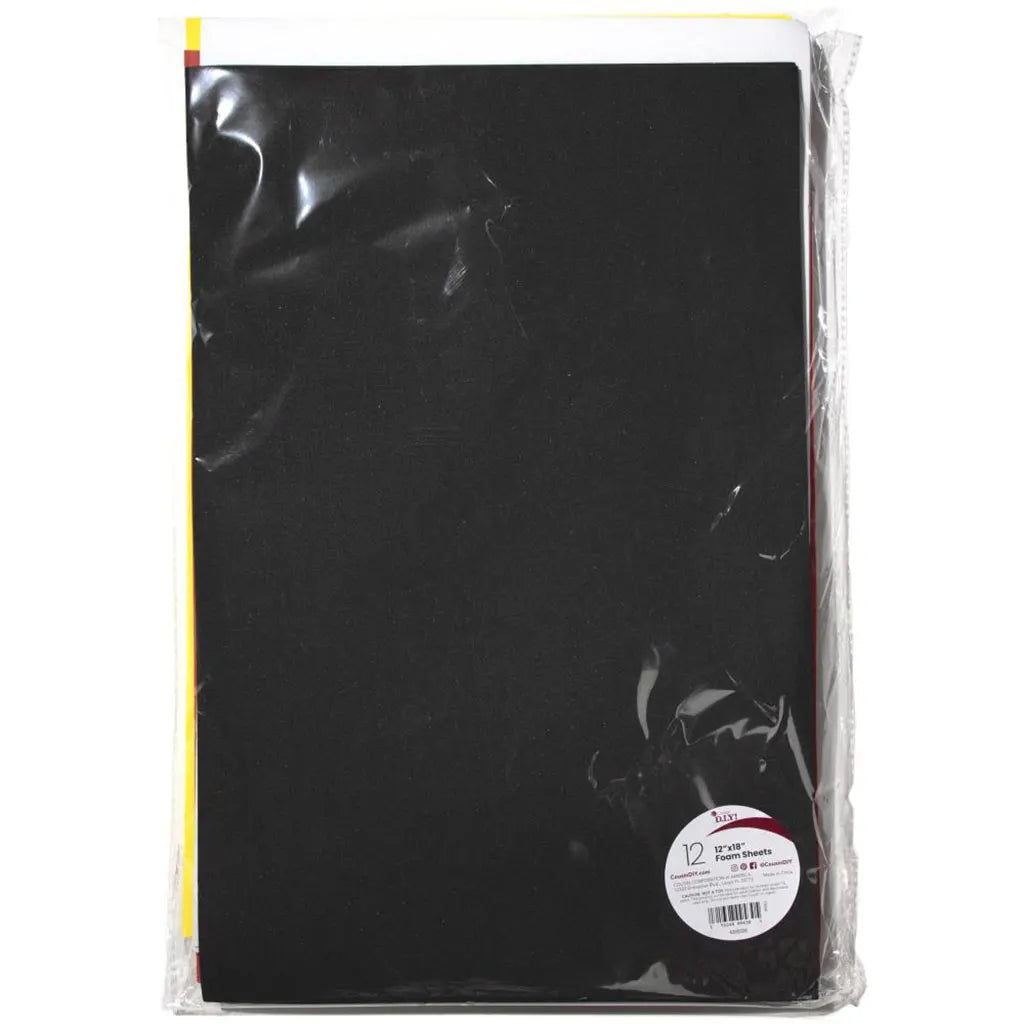 CousinDIY Foam Sheets 12"X18" 12/Pkg Basic Colors