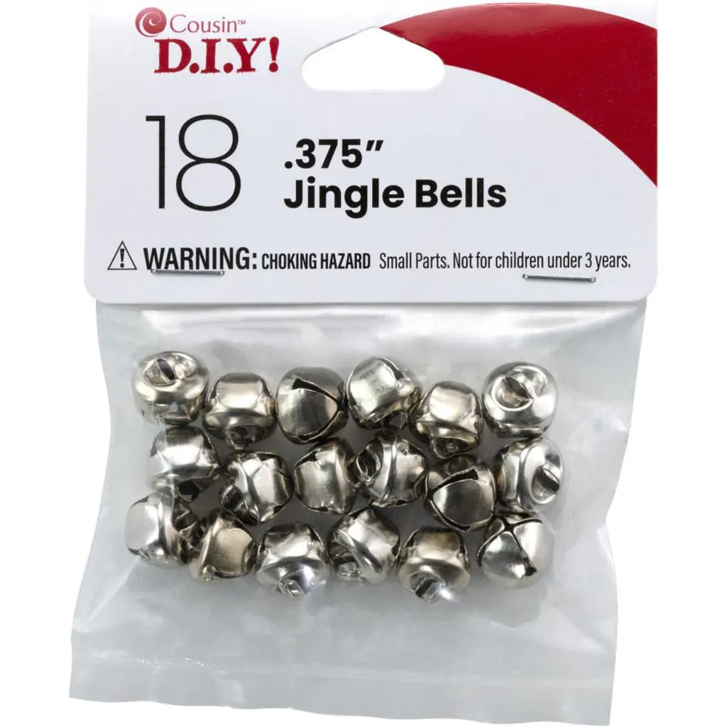 CousinDIY Jingle Bells .375" 18/Pkg Silver