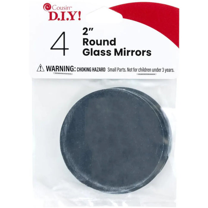 CousinDIY Round Glass Mirrors 4/Pkg 2in