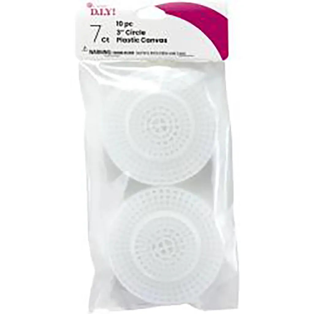 CousinDIY Plastic Canvas Shape 7 Count 3" 10/Pkg Circle Clear