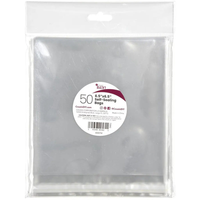 CousinDIY Self-Sealing Bags 50/Pkg 6.5"x6.5"