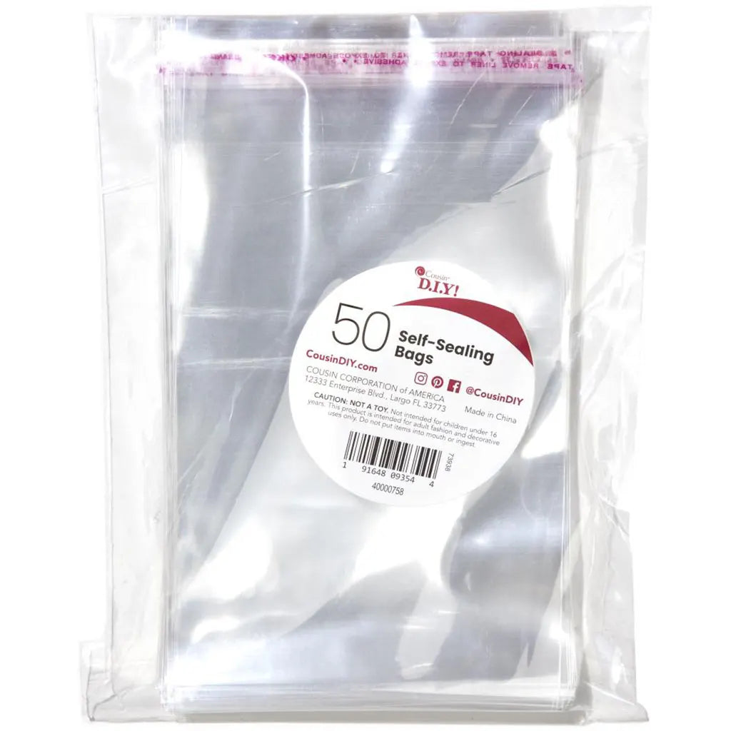 CousinDIY Self-Sealing Bags 50/Pkg 4.125"x6.125"