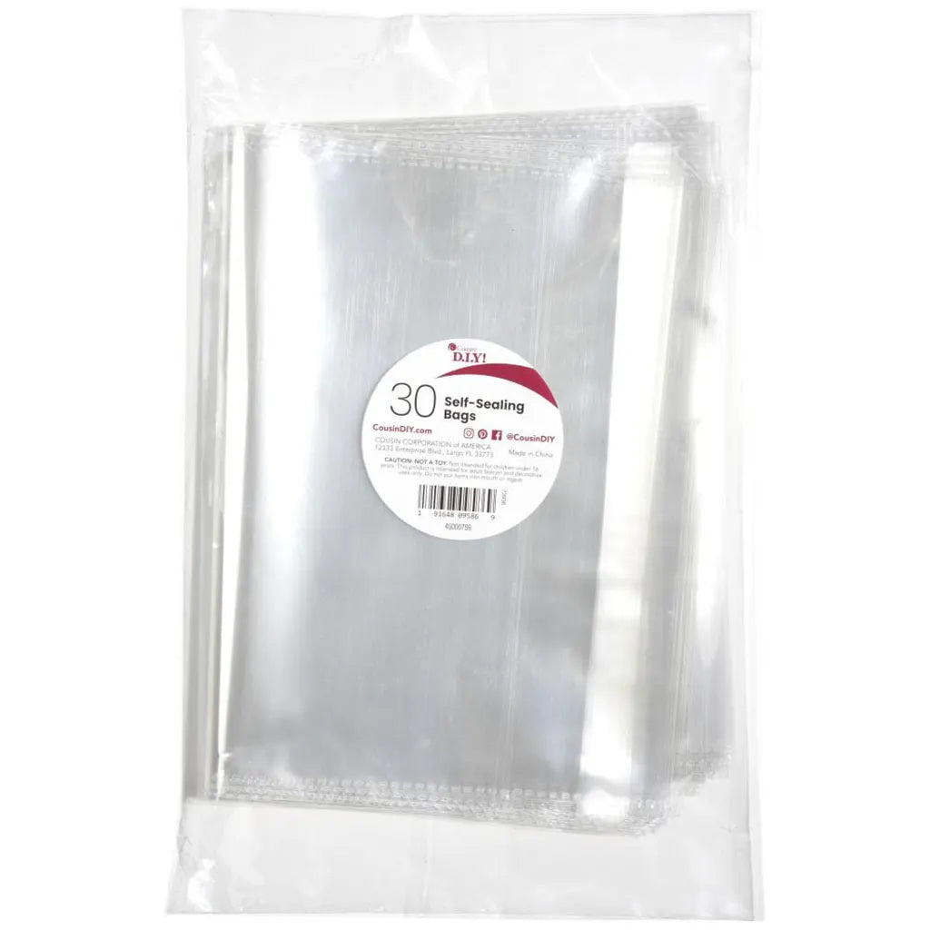 CousinDIY Self-Sealing Bags 30/Pkg 8.75"x11.75"
