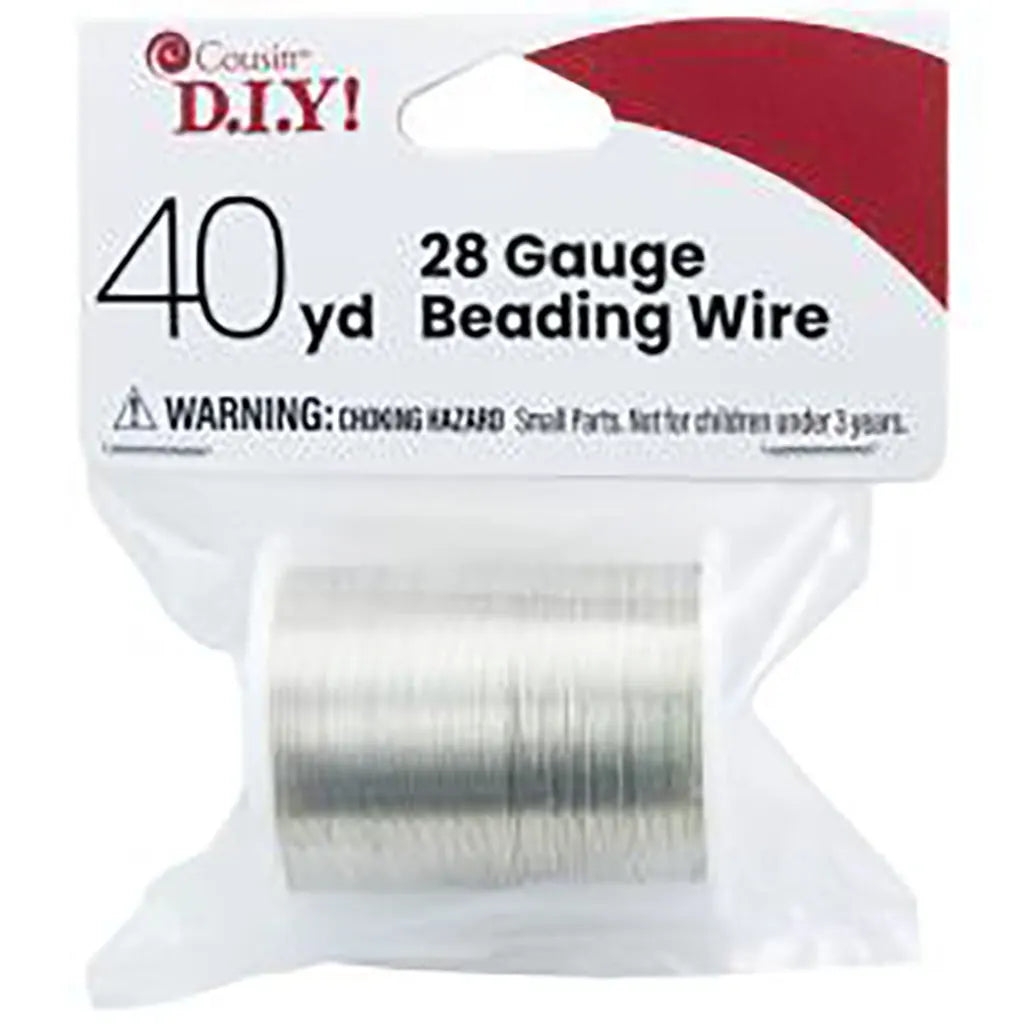 CousinDIY Beading Wire 28 Gauge 40yd Silver