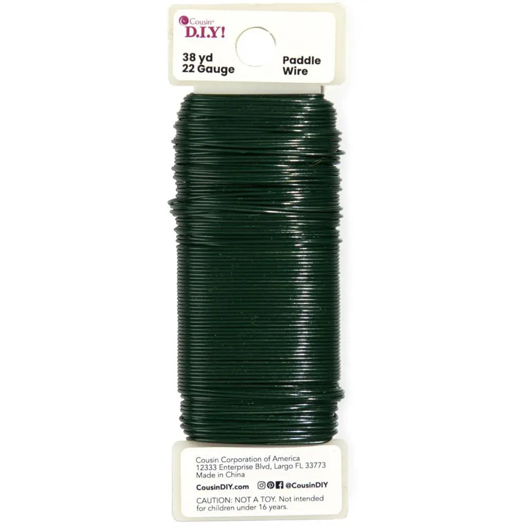 CousinDIY Paddle Wire 22 Gauge 38yd Green