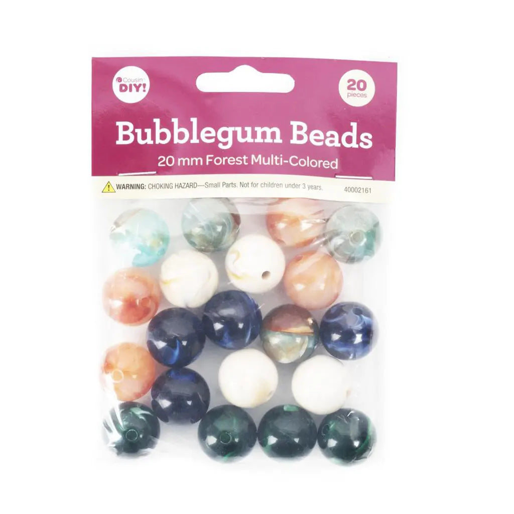 CousinDIY Bubblegum Bead 20mm 20/PkgForest"