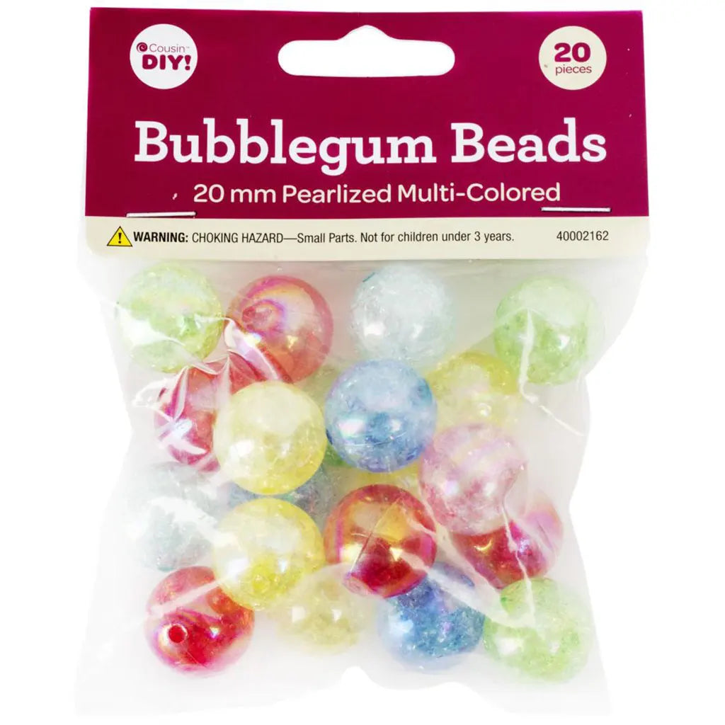 CousinDIY Bubblegum Bead 20mm 20/PkgPearlized"