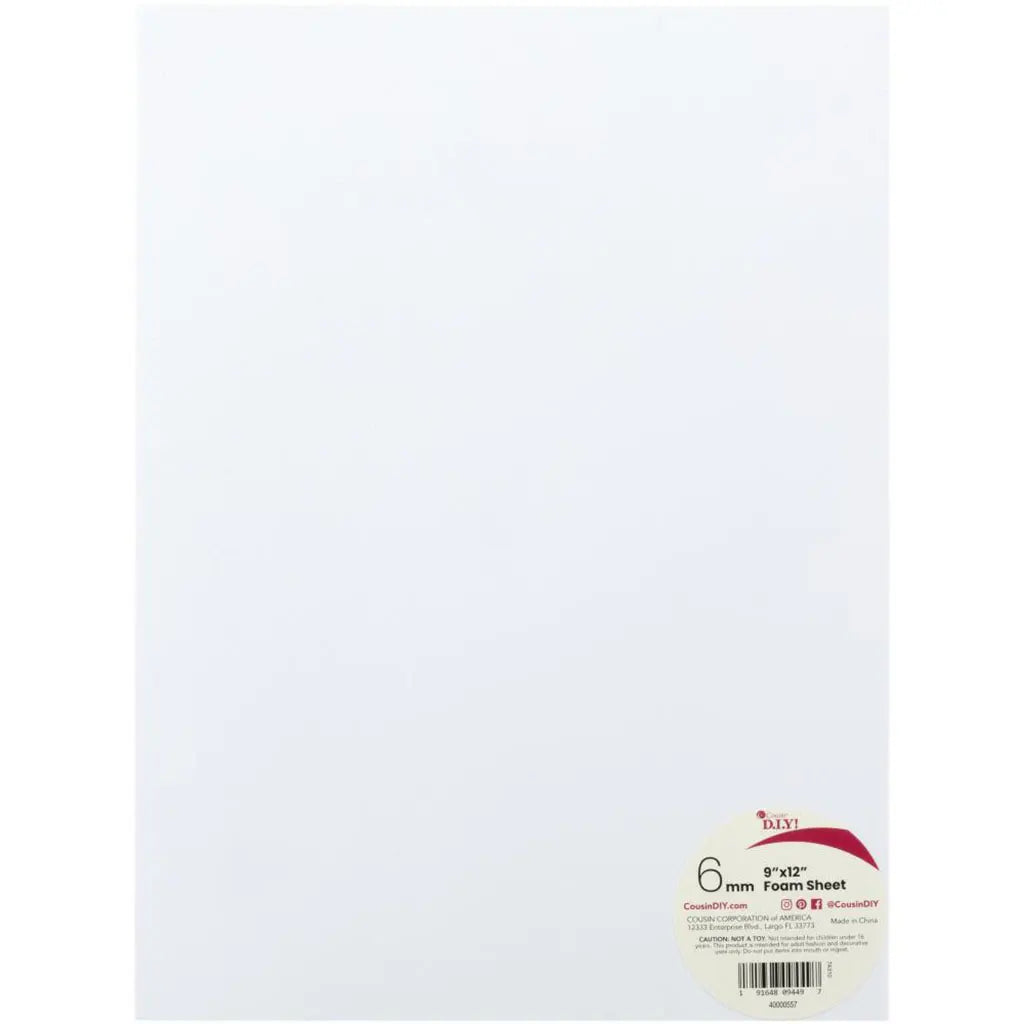 CousinDIY Foam Sheet 9"X12" 6mmWhite