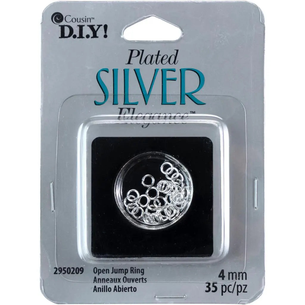 CousinDIY Plated Silver Elegance Metal Findings5mm Rondelle Bead 12/Pkg
