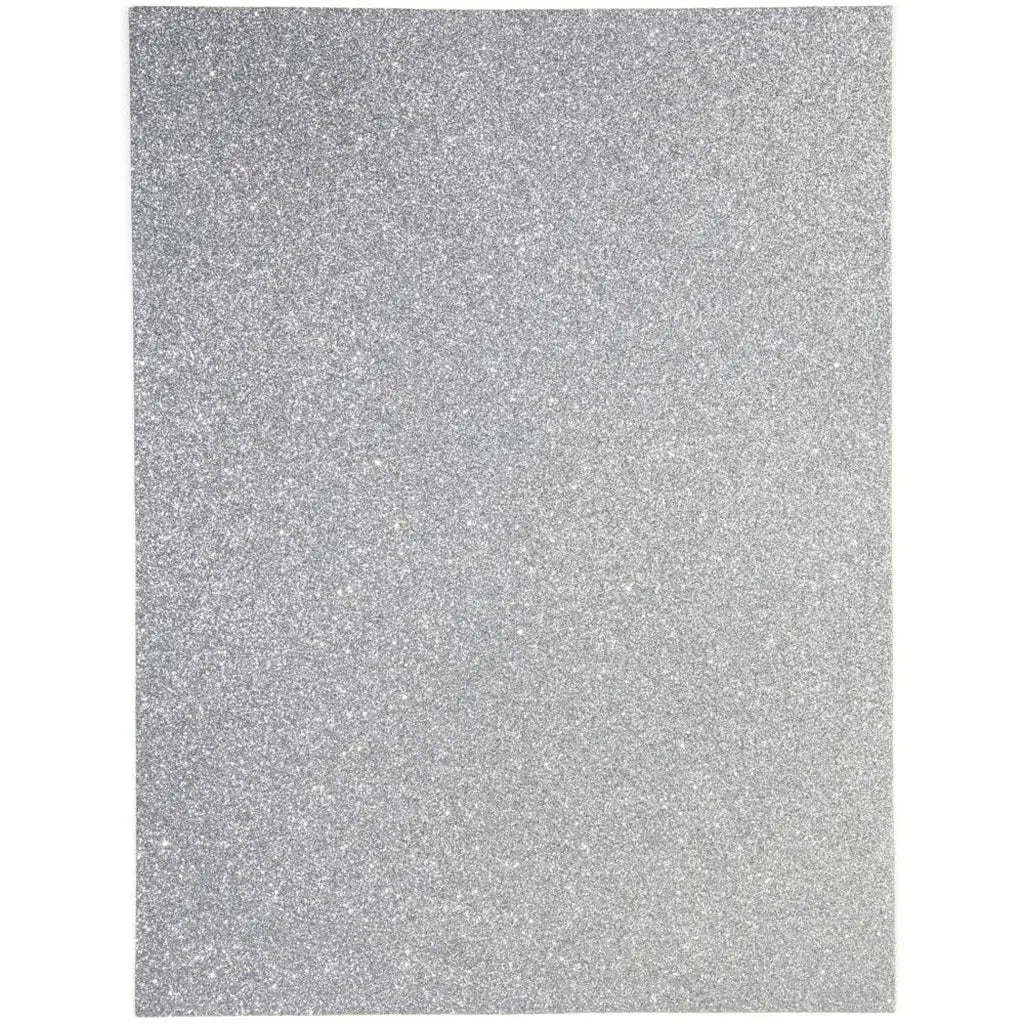 CousinDIY Glitter Foam Sheet 9"X12" 2mm Silver