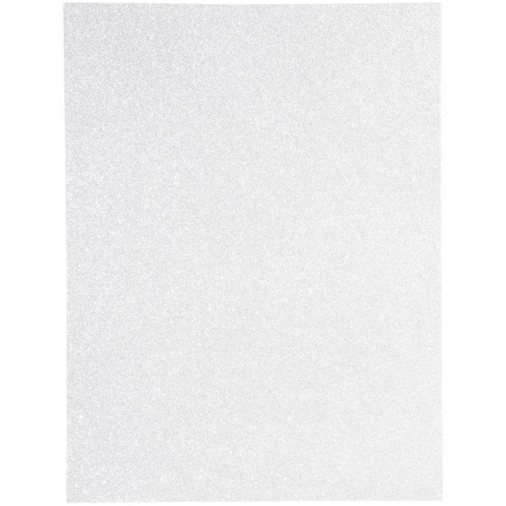 CousinDIY Glitter Foam Sheet 9"X12" 2mm White