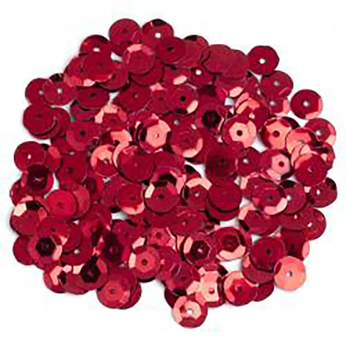 CousinDIY Cupped Sequins Red, 8mm 200/Pkg
