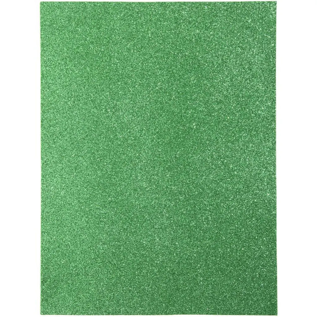 CousinDIY Glitter Foam Sheet 9"X12" 2mm Green