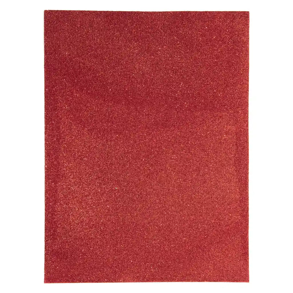 Glitter Foam Sheet 9in x 12in, Red