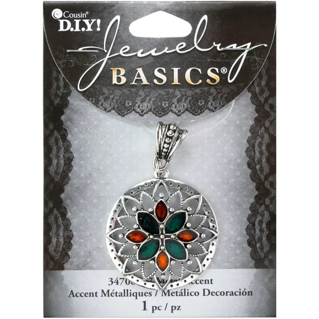 CousinDIY Jewelry Basics Metal Accent 1/Pkg Silver Sunburst