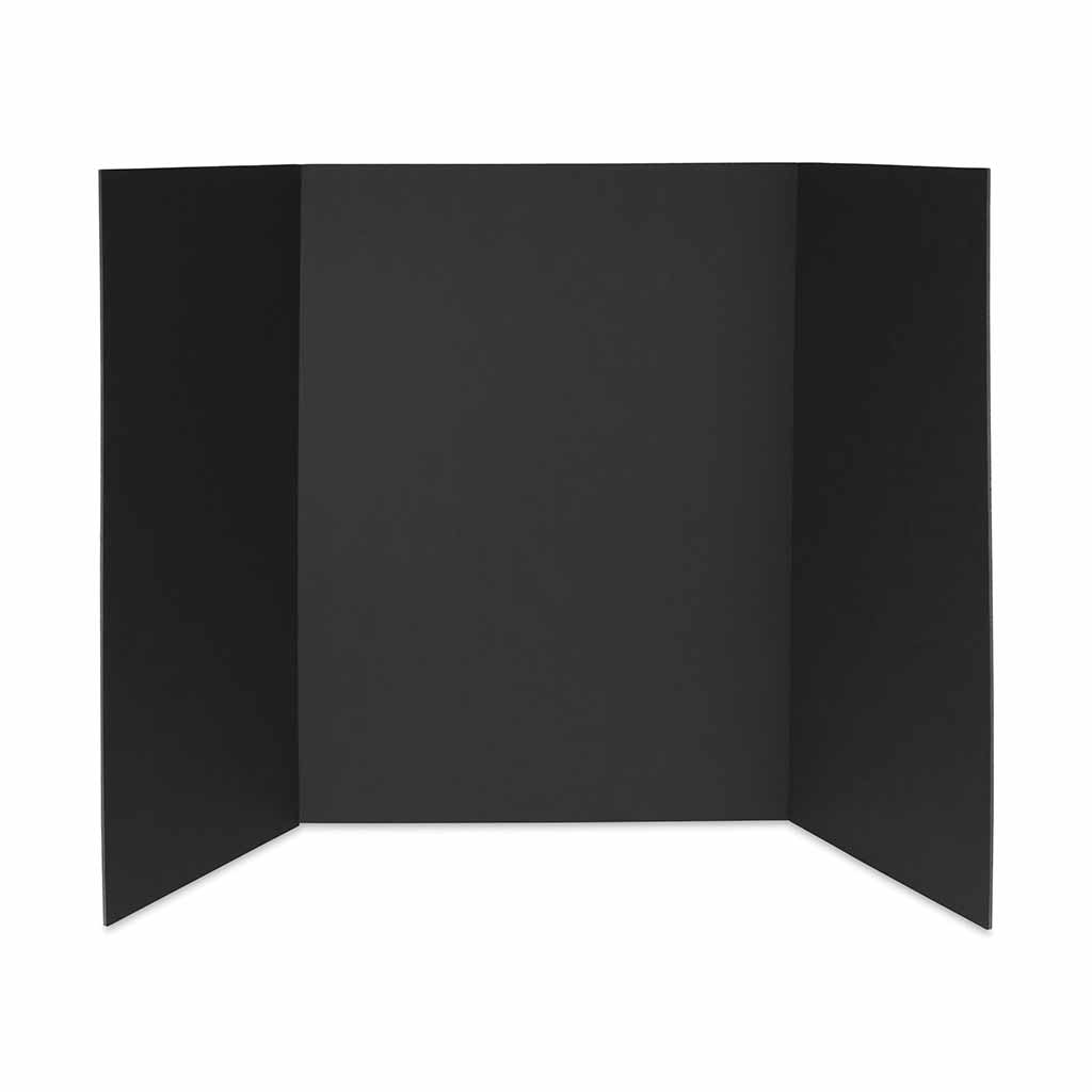 Tri-Fold Foam Display Boards 3/16in x 36in x 48in, Black