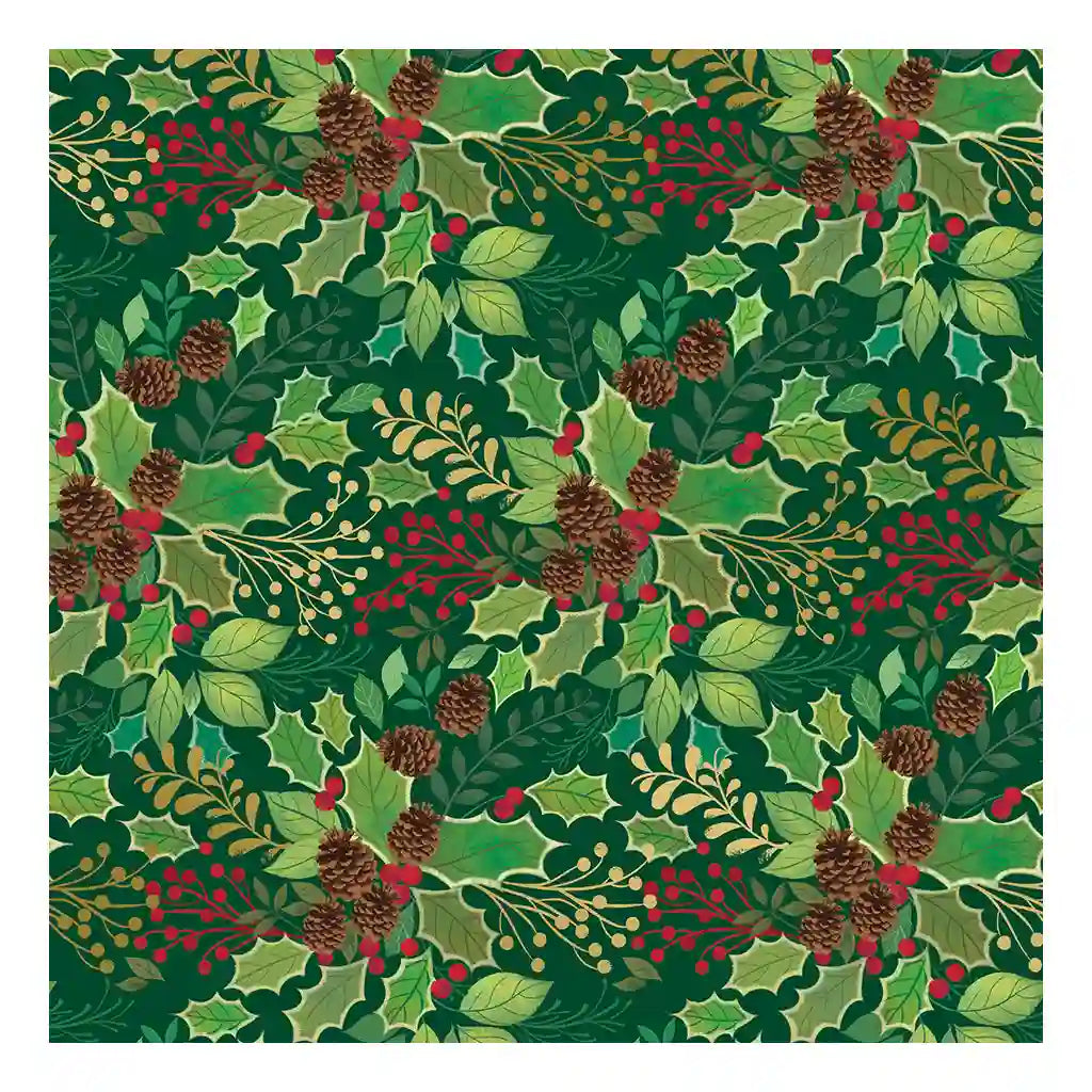 Seasonal Greens Jumbo Roll Wrap, 9ft