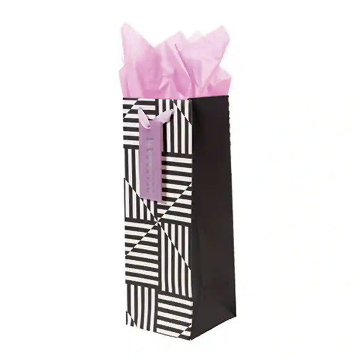 Mod Textile Black Bottle Bag