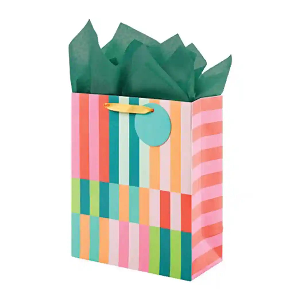 Contrast Stripes Medium Bag