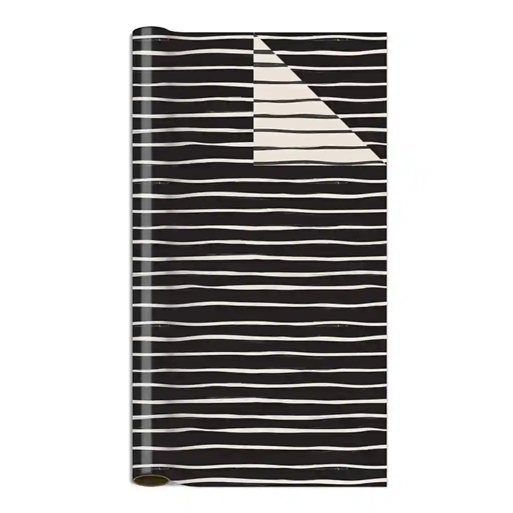 Black Creme Stripe Roll Wrap, 5ft