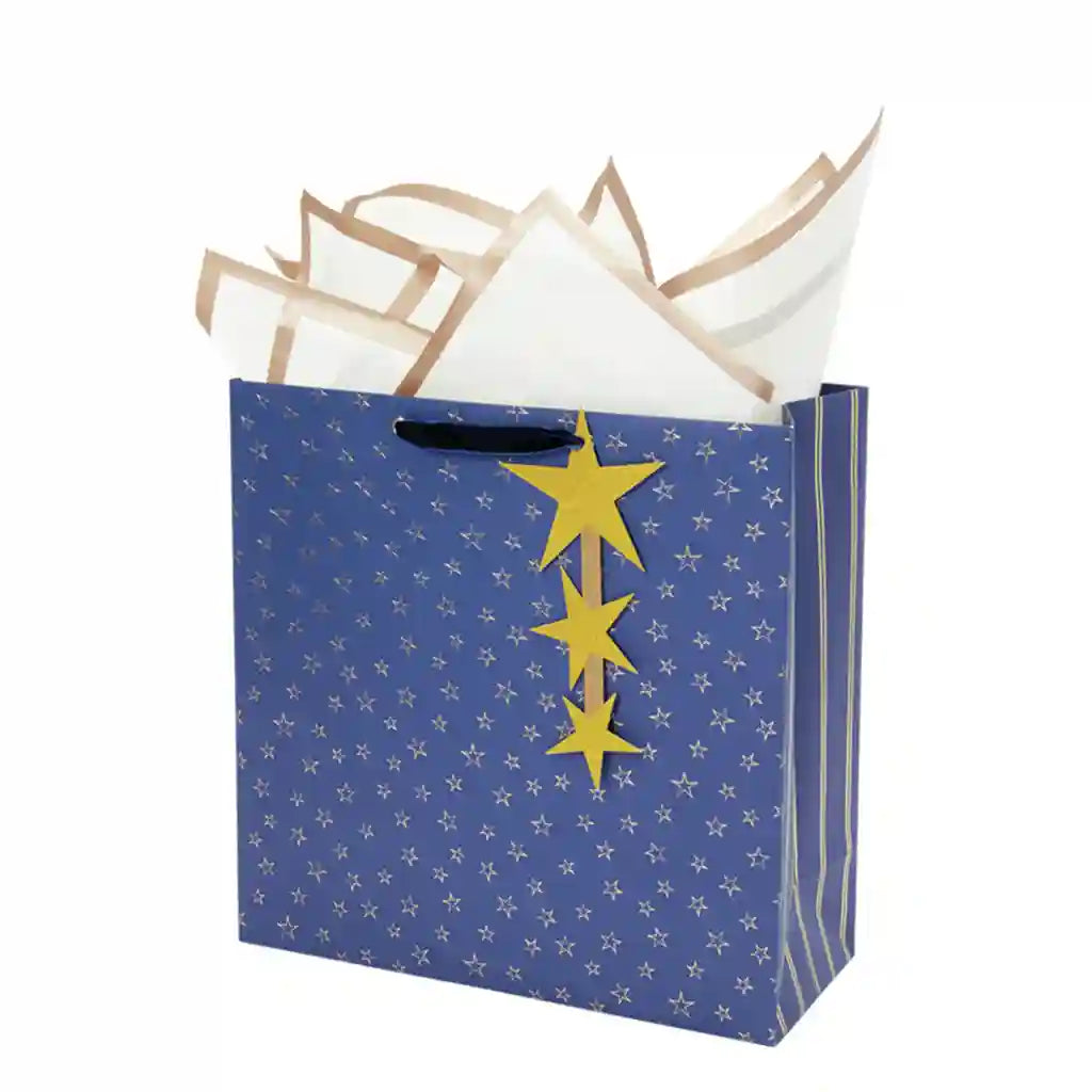 Midnight Glimmer Large Square Bag with Tissue