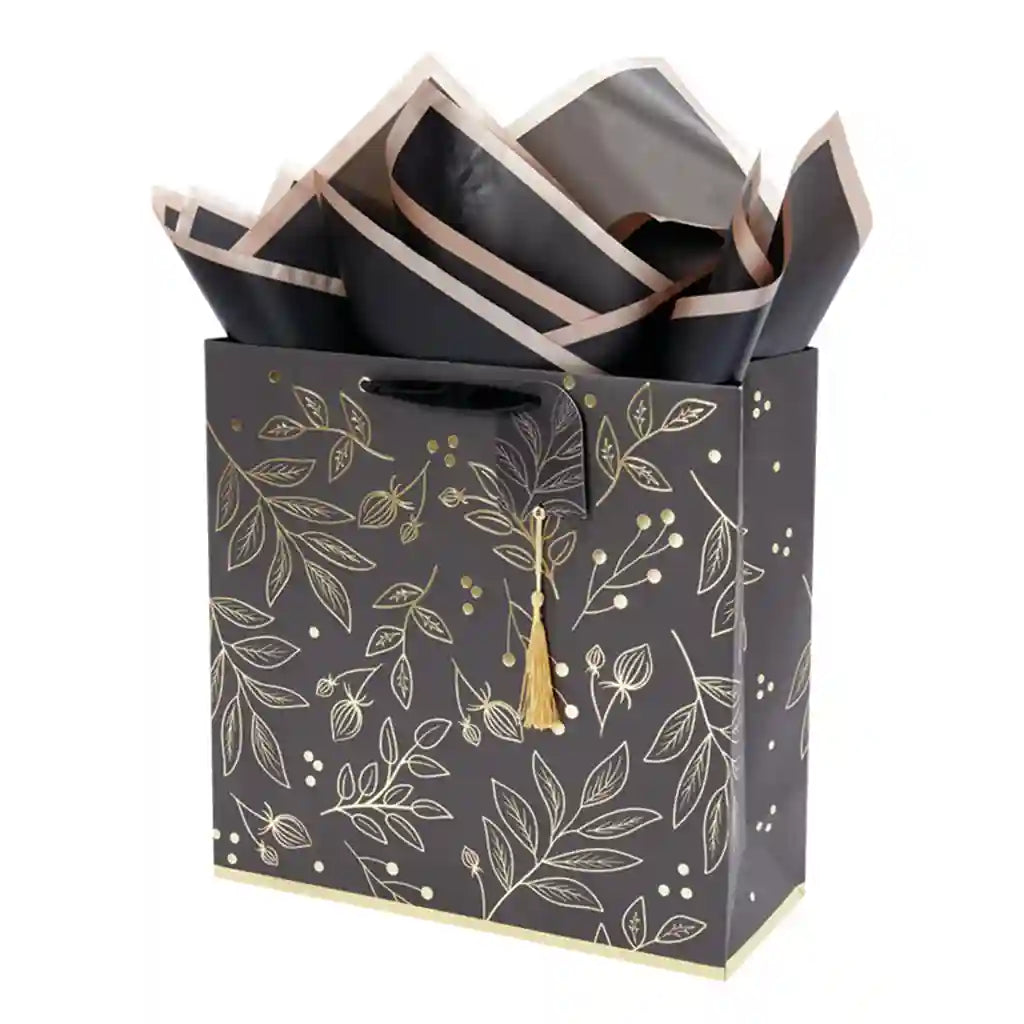 Noir Garden Large Square Bag with Tissue