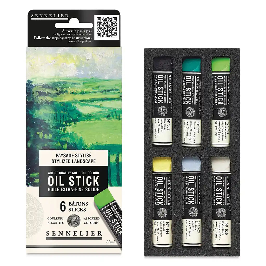 Sennelier Cardboard Box 6 Mini Oil Sticks