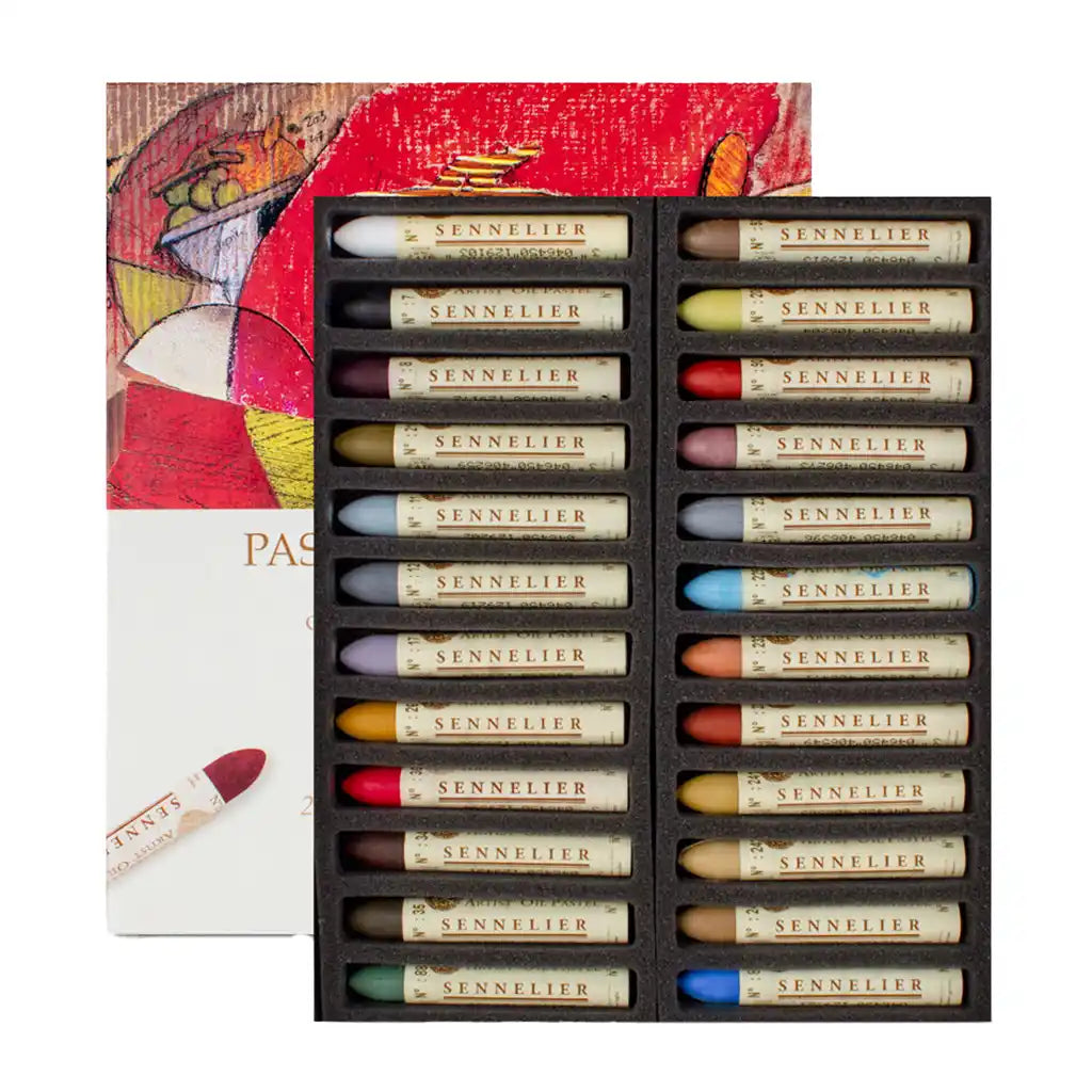 Oil Pastels Cardboard Set 24 Oil Pastels- Still Life