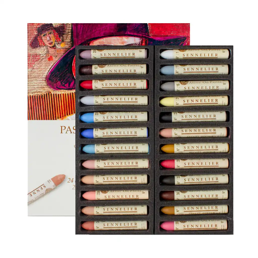 Oil Pastels Cardboard Set 24 Oil Pastels- Portrait