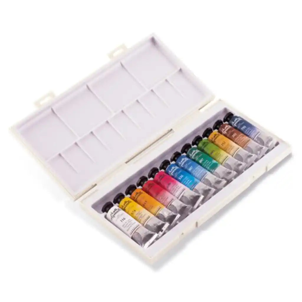 Sennelier Travel Box &quot;La Petite Aquarelle&quot; Containing 12 x 10ml Tubes + 1 Synthetic Brush