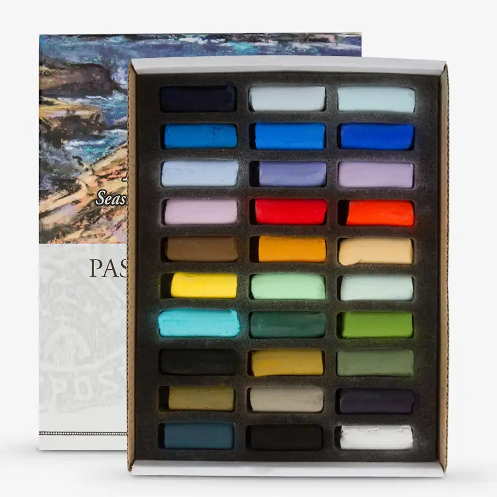 Sennelier Artist Soft Pastel Cardboard Box of 30 Half Sticks – Seaside Colors