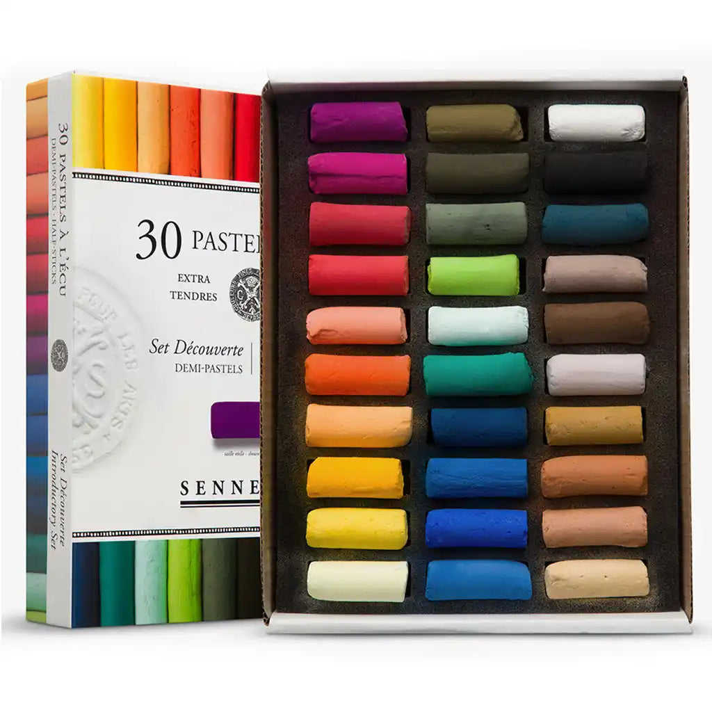 Sennelier Artist Soft Pastel 30 Half Pans Cardboard Box