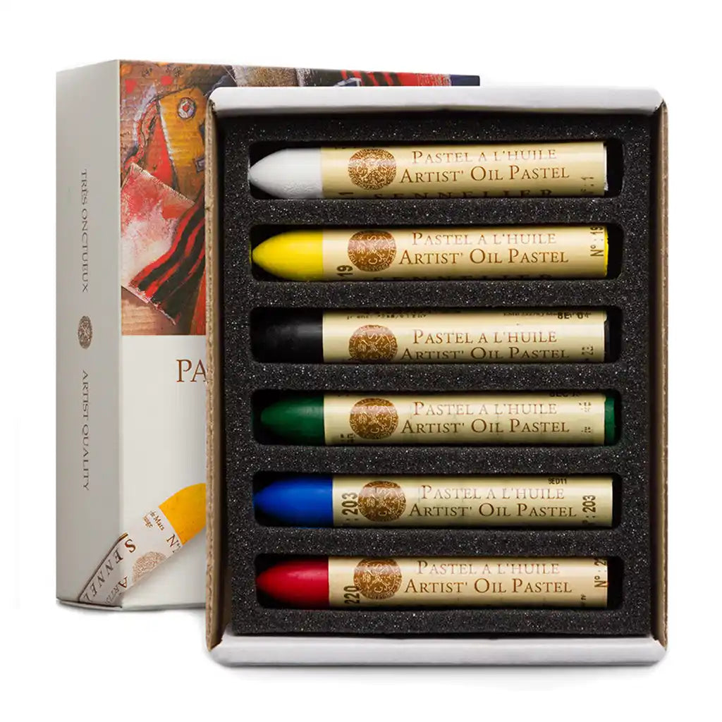 Oil Pastels Cardboard Set Of 6, Discovery
