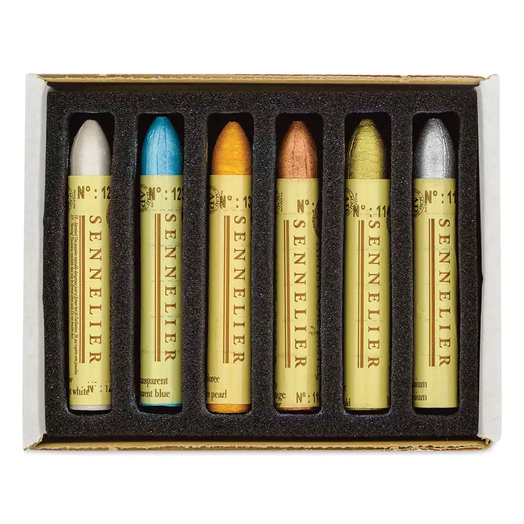 Oil Pastels Cardboard Set Of 6, Iridescence