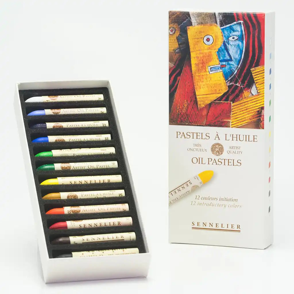 Oil Pastels Cardboard Set 12 Oil Pastels- Initiation