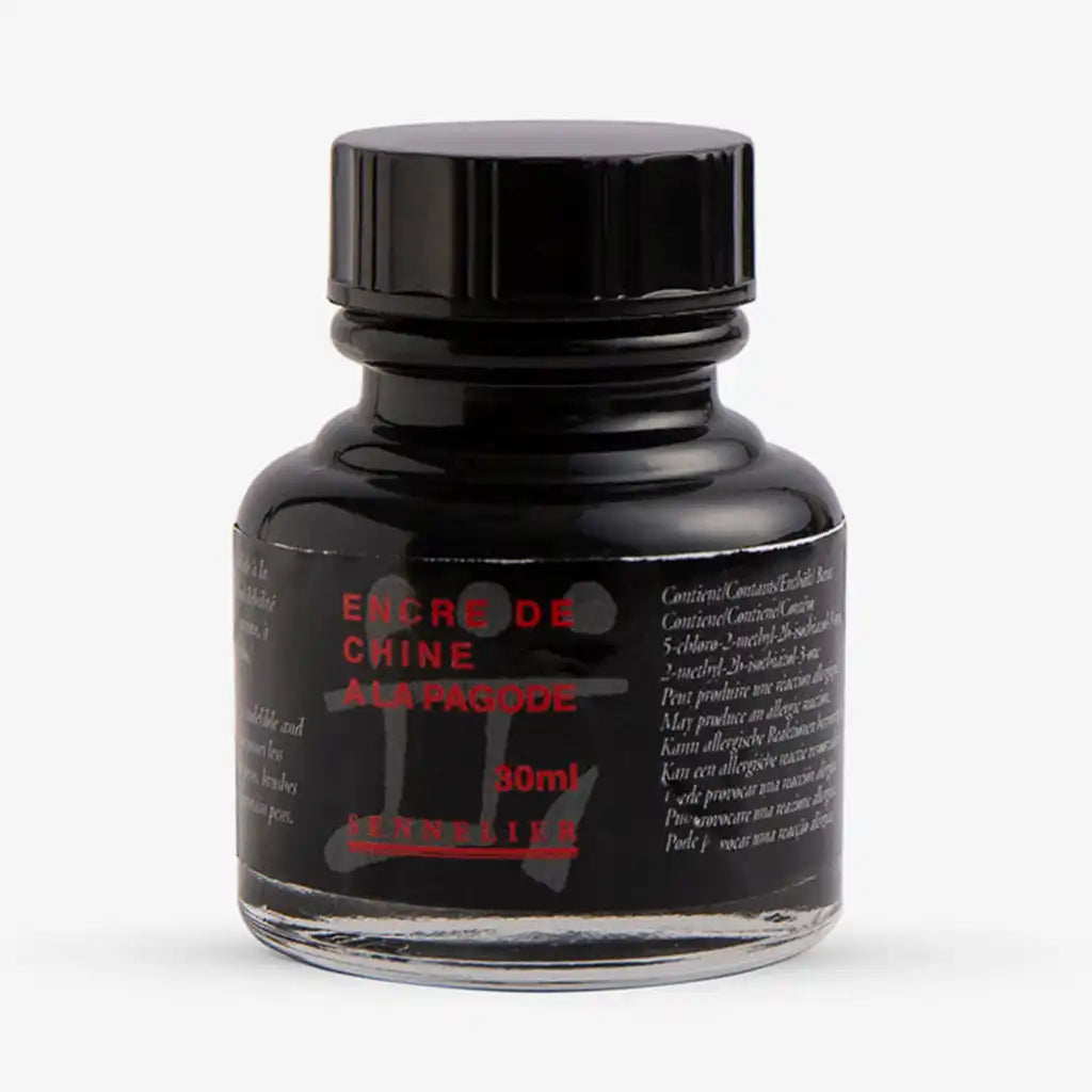 Sennelier Indian Ink Ala Pagode&#39;&#39; Black 30ml - 1 Fl oz