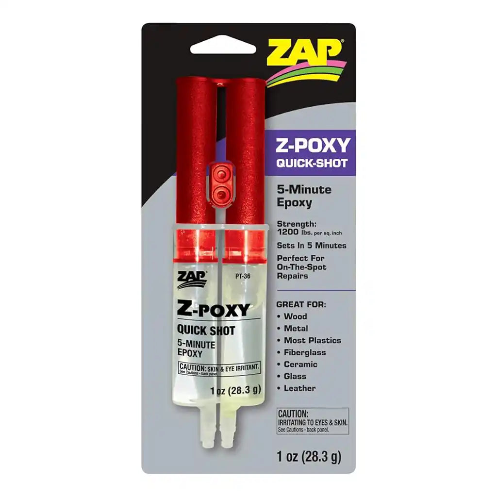 Zap Z-Poxy Quick Shot Epoxy, 1oz