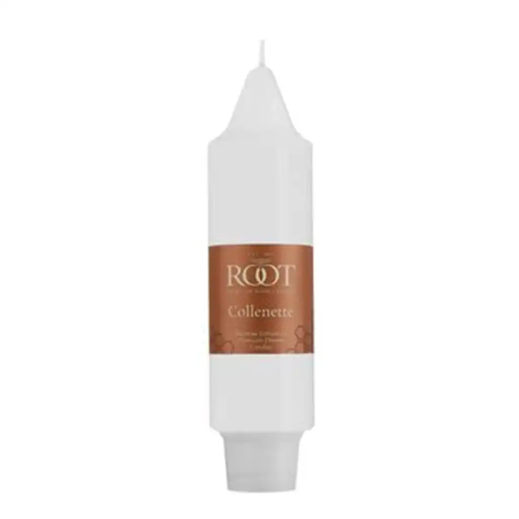 5in Smooth Collenette Single Candle, White