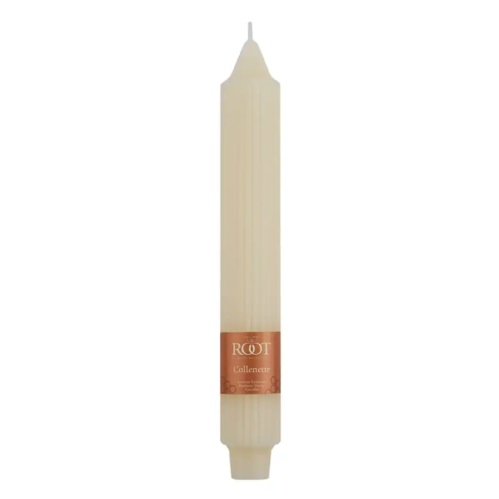 9in Grecian Collenette Single Candle, Ivory