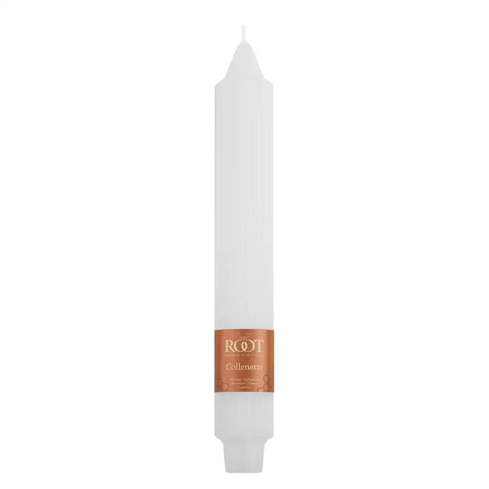 9in Grecian Collenette Single Candle, White