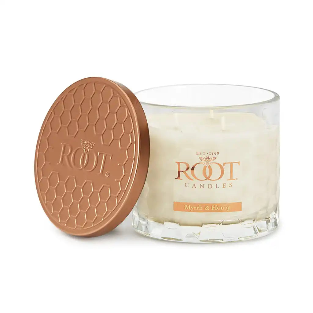 3 Wick Honeycomb Candle 12oz, Myrrh &amp; Honey