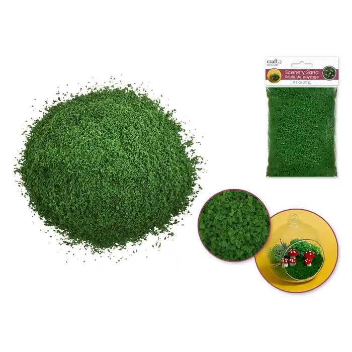 Craft Decor: 20G Scenery Sand Fairy Garden Green
