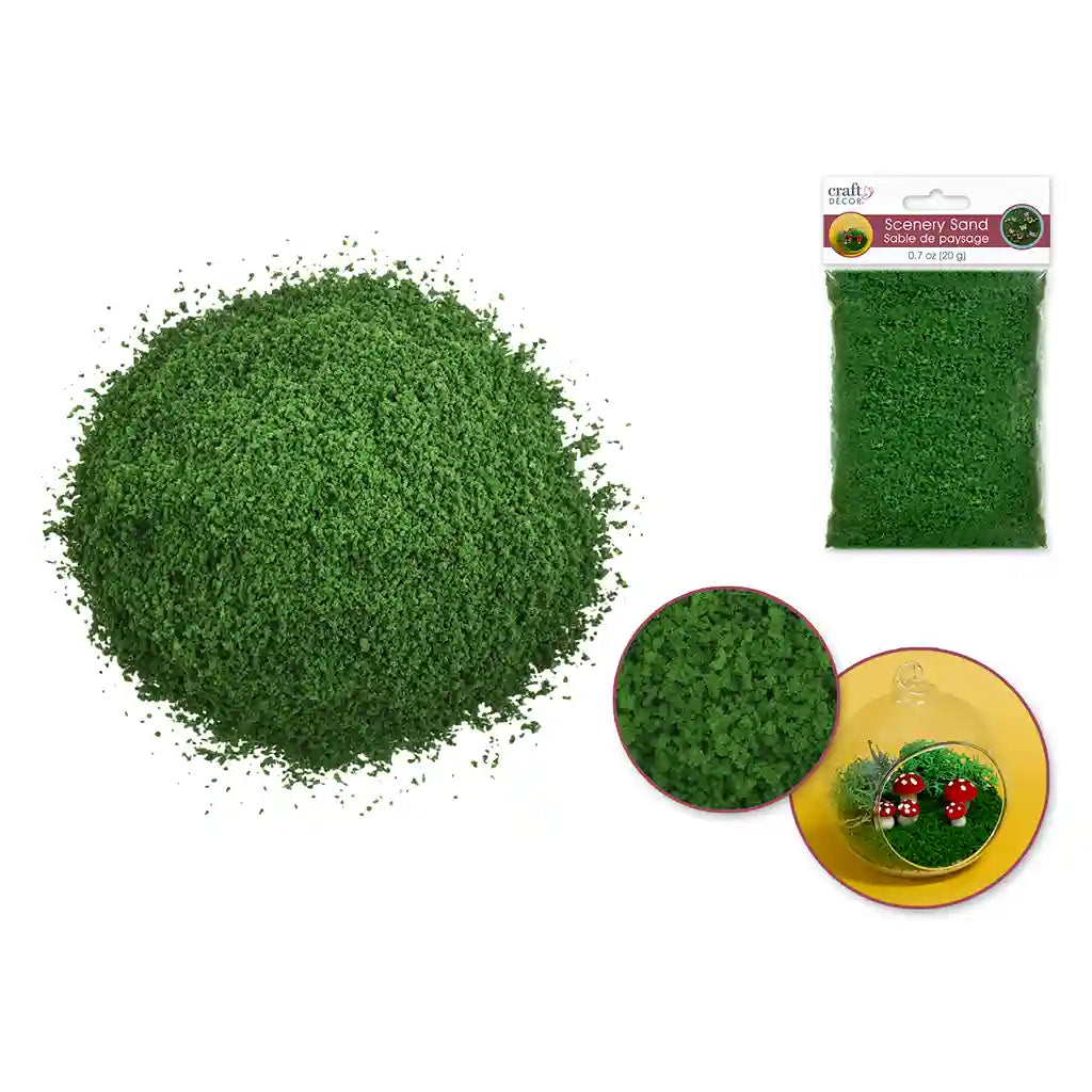 Craft Decor: 20G Scenery Sand Fairy Garden Green
