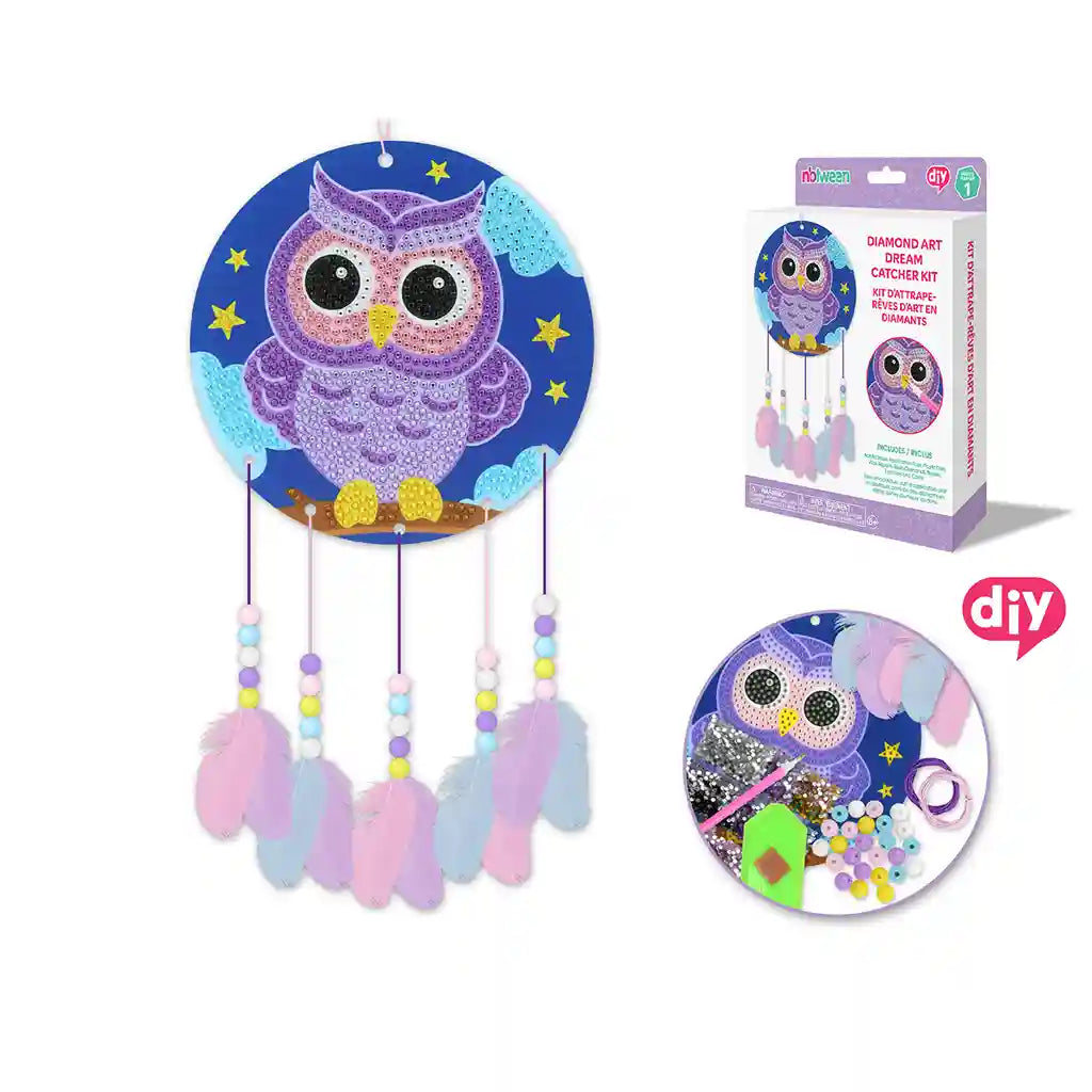 Craft Medley Kit: Diy Diamond Painting Dream Catcher Kit Night Owl