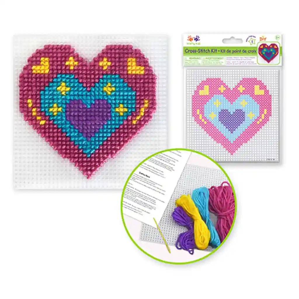 Krafty Kids Kit: Diy Plastic Canvas Cross-Stitch Kit