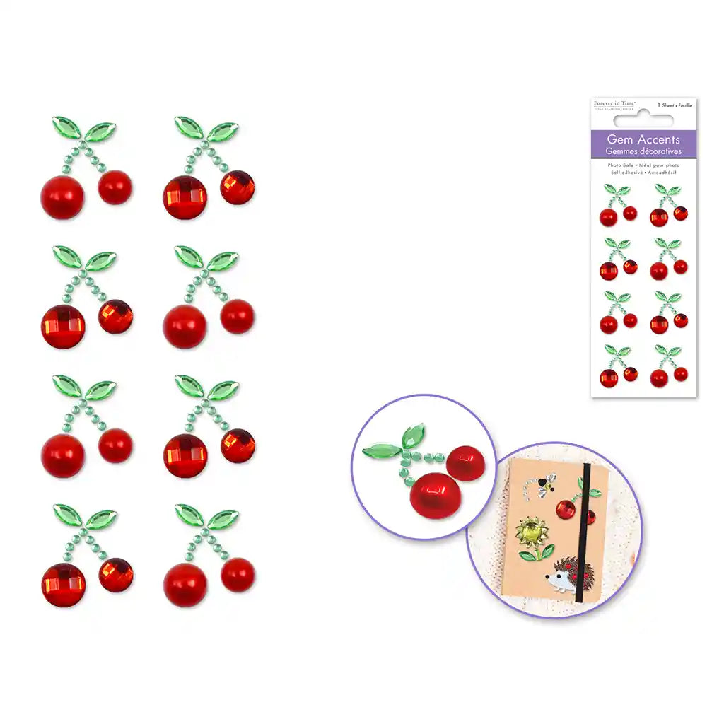 Paper Craft Sticker: 3D Themed Gembellishments Cherry Bomb
