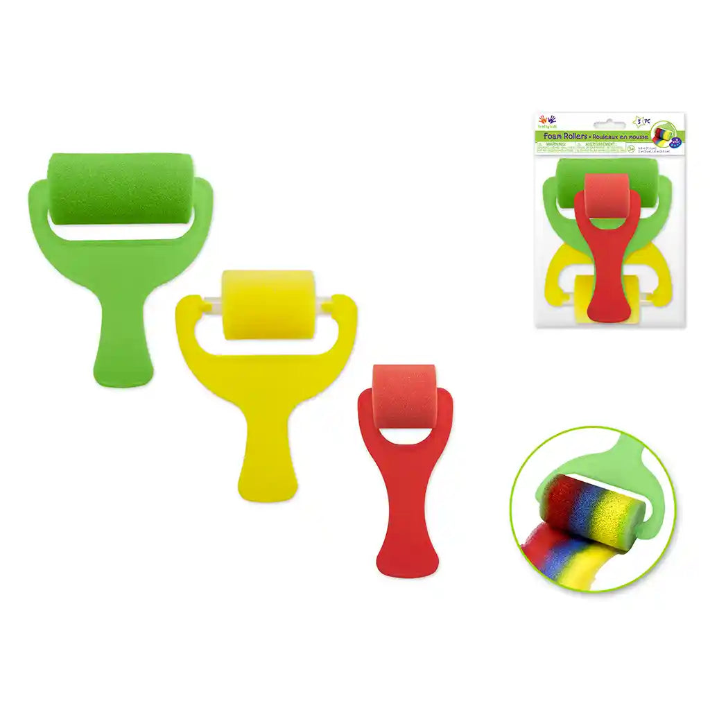 Krafty Kids: Lil' Artist Foam Roller 3/Pk 2.8"+2"+1.4"